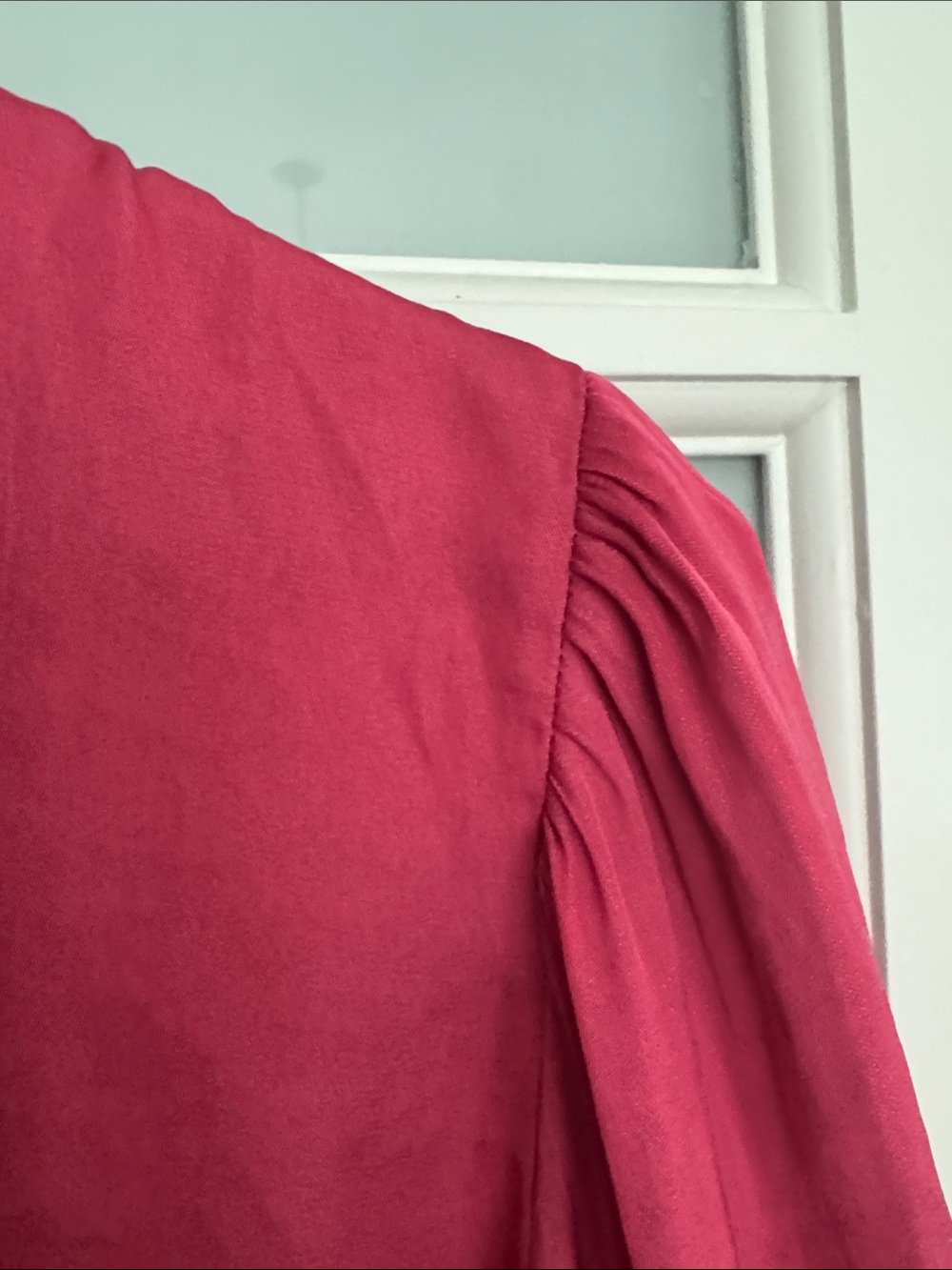 Maison Jules Raspberry Button-Front V-Neck Blouse - Picture 3 of 8
